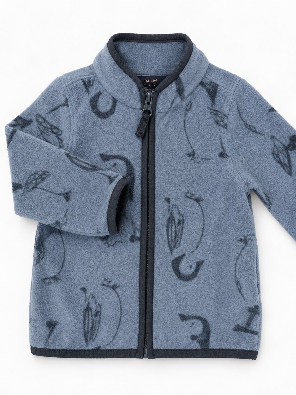 OshKosh B'gosh Blue Penguin Print Fleece Zip Jacket